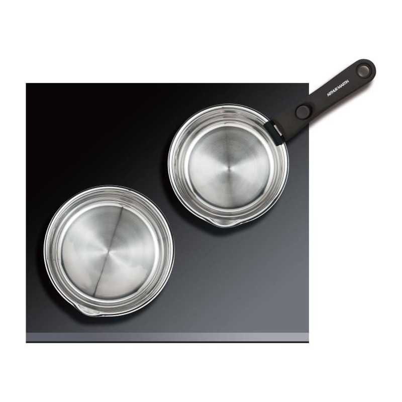 2 casseroles 16-20 cm + 1 poignée - ARTHUR MARTIN - AM720GT - 3 couches triple action - Tous feux dont induction – Image 3
