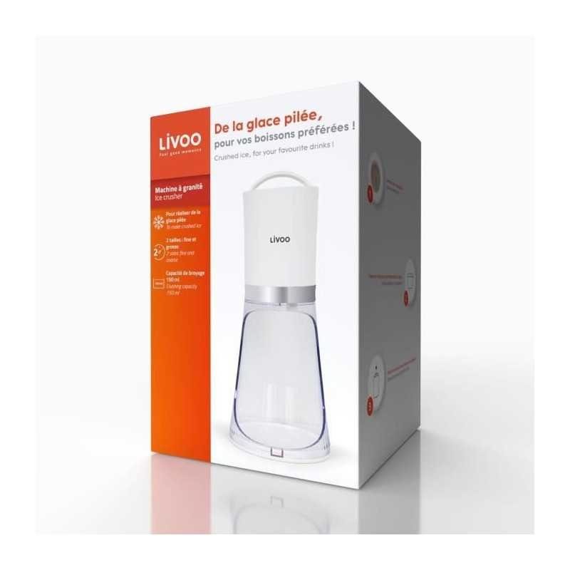 Appareil a glace pilée - LIVOO - DOM462 - 150 mL - 2 tailles - Mise en route automatique - Réservoir - Lame en acier inoxydabl – Image 2