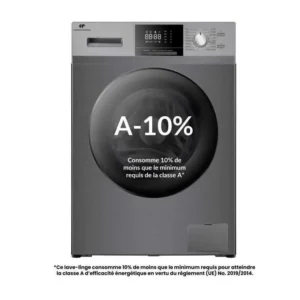 Lave-linge hublot - CONTINENTAL EDISON - 10kg - Moteur induction - 60 cm - 1400 trs/min - Silver