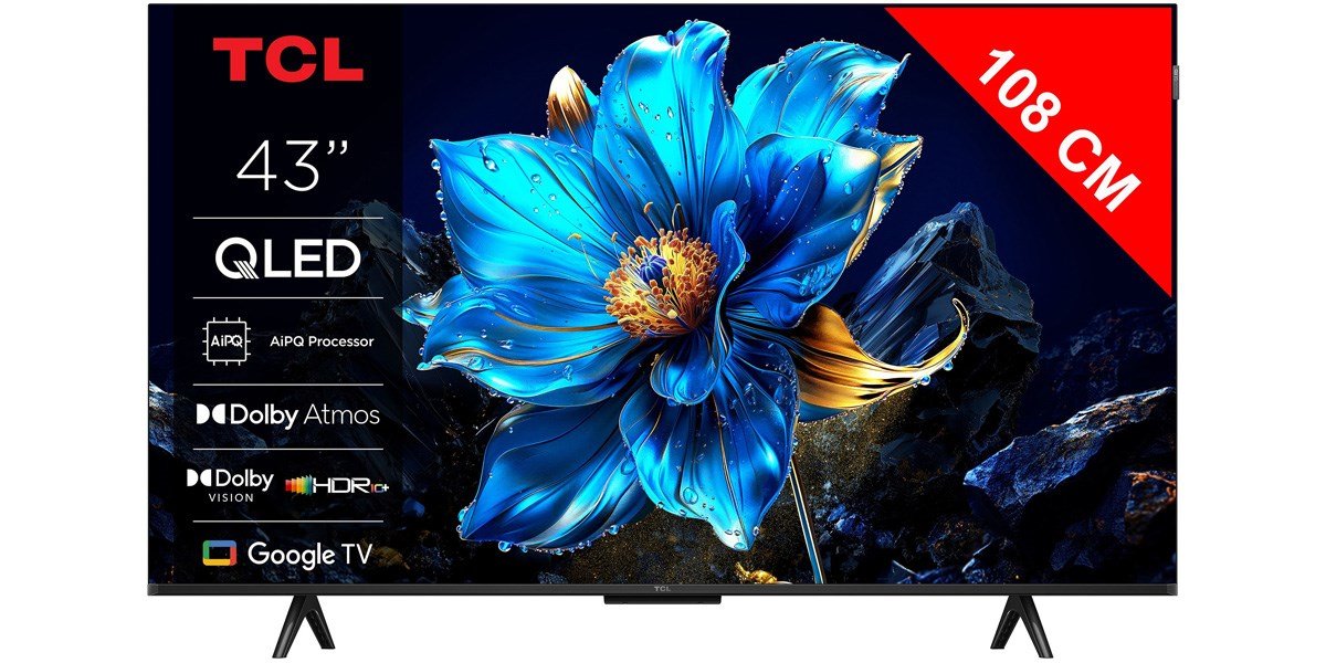 TCL 43T69C - Téléviseur QLED 4K de 108 cm
